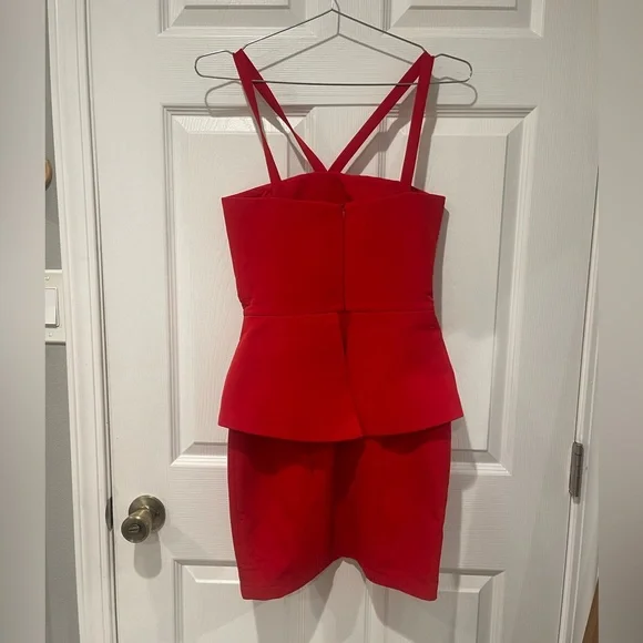 NWT AQ/AQ Red Mini Dress - Picture 2 of 3